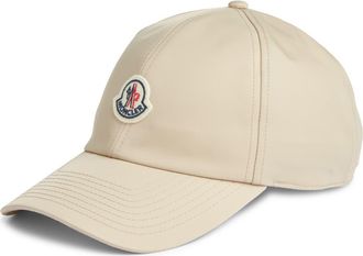 Moncler Logo Patch Adjustable Baseball Cap in Beige at Nordstrom