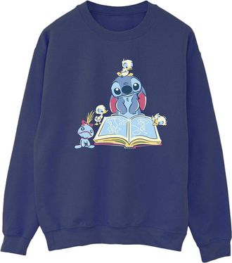 Disney Dames/Dames Lilo & Stitch Boek Lezen Sweatshirt (Marineblauw)