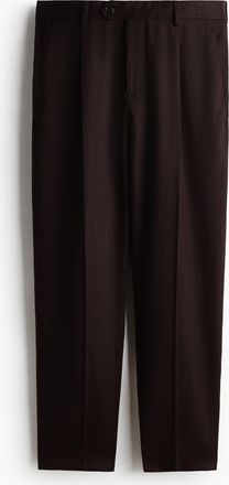 H&M Elegante Hose aus Leinenmix in Regular Fit - Brown