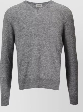 Saint Laurent cashmere silk v neck knit pullover