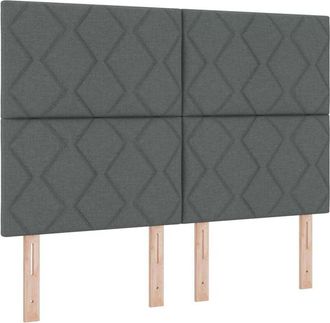 vidaXL Vidaxl - Box Spring Bed with Mattress Dark grey 160 x 200 cm Fabric
