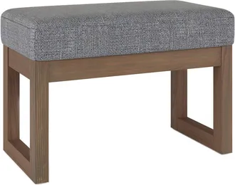 Simpli Home Milltown 27In Contemporary Rectangle Footstool Ottoman Bench