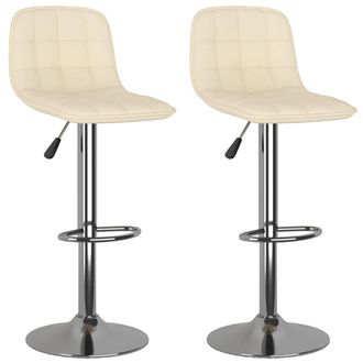 vidaXL Sgabelli Da Bar 2 Pz Crema In Tessuto - Vidaxl