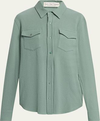 God's True Cashmere Cashmere Button-Front Shirt