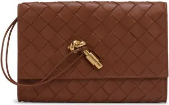 Bottega Veneta Andiamo Intrecciato Leather Slim Shoulder Bag in 2387 Tannin-Muse Brass at Nordstrom