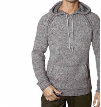 Autumn Cashmere Long Sleeve With Kangaroo Pockets Hoodie In Hazel/musk