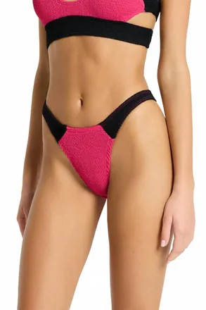 Bond-Eye Splice Scene Bikini Bottom In Raspberry/black