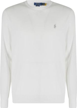 Polo Ralph Lauren Ronde Hals Pullover - Heren - Ronde hals truien - Wit - L - Katoen - Truien & Vesten