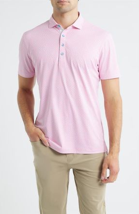 Johnnie-O Parson Performance Jersey Polo in Punch at Nordstrom, Size Xx-Large