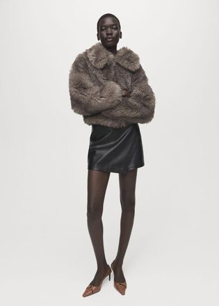 Mango Gonna pantalone similpelle nero - Donna - 36 - MANGO