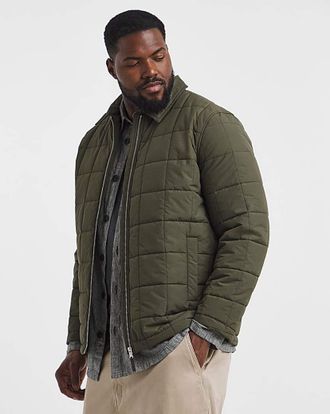 Jacamo Khaki Square Quilt Shacket