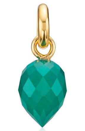 Monica Vinader Fiji Bud Gemstone Enhancer in Yellow Gold/Green Onyx at Nordstrom