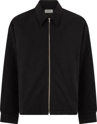 A Gold E Light Jackets, male, Black, Size: XL Cotton Shirt with Zip