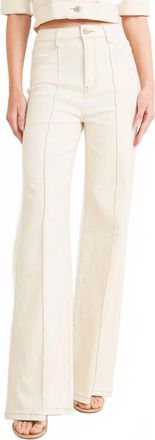 Flying Tomato Twill Flare Pant In Ecru