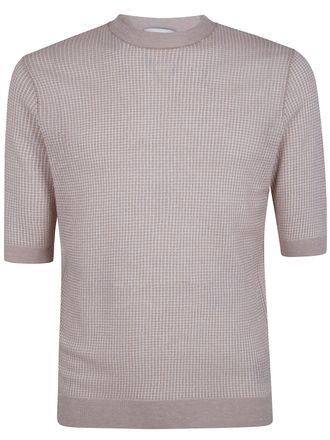 Ballantyne Riso Stitch Round Neck Sweater