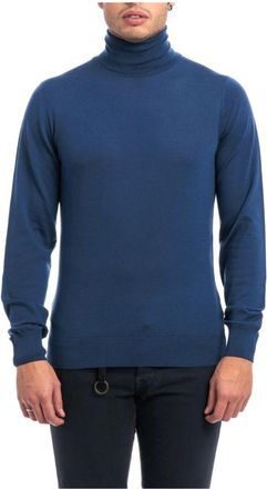 PIACENZA 1733 Turtleneck Truien - Heren - Coltruien - Blauw - XL - Wol - Truien & Vesten