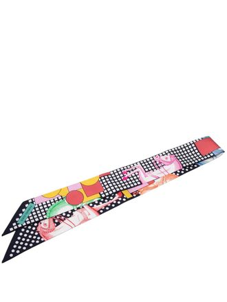 Hermès 2000-2025 Cavalier en Formes Silk Twilly Scarf scarves - Nero