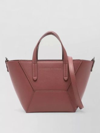 Brunello Cucinelli versatile leather tote bag with shoulder strap