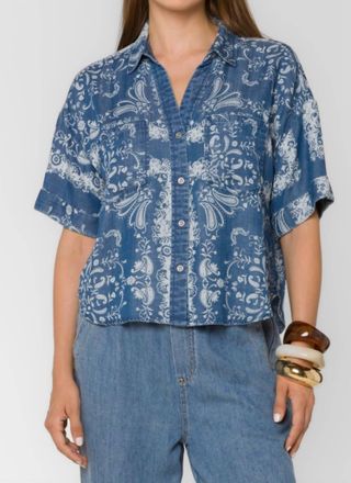 Velvet Heart Brandon Button-Down Shirt In Bandana Print