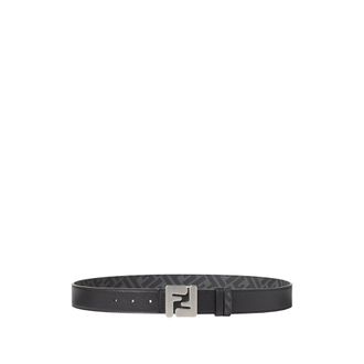 Fendi Black FF Logo Buckle Belt