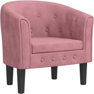 vidaXL Vidaxl - Tub Chair Pink Velvet