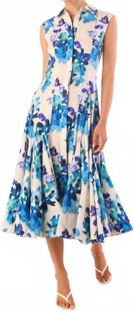 Misa Charlotte Midi Dress In Blurred Bouquet