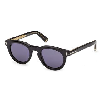 Tom Ford Sunglasses, unisex, Black, Size: 47 MM Icon Round Sunglasses