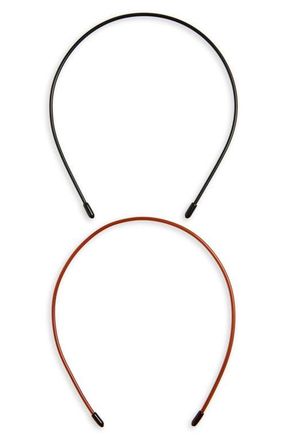 France Luxe Twiggy 2-Pack Headbands in Black/tortoise at Nordstrom
