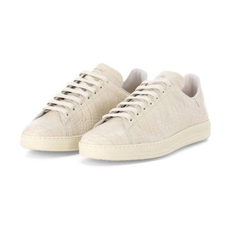 Tom Ford Sneakers, male, Beige, Size: 12 US Printed Croc Warwick Sneaker