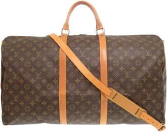 Louis Vuitton Pre-owned Canvas Weekendtas - unisex - Vintage Weekendtas - Bruin - ONE Size - Vintage