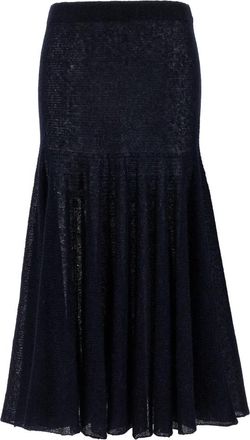 Magda Butrym Pf 25 Truien 16 Skirt - Dames - Midirokken - Blauw - XS - Wol - Rokken