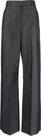 Valentino Garavani Crepe Couture tailored trousers - women - Virgin Wool/Mohair/Cupro - 48 - Grey