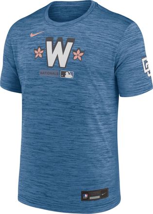 Nike Washington Nationals City Connect Velocity Nike Mens Dri-FIT MLB T-Shirt in Blue | 02ER48SWTL-HR3