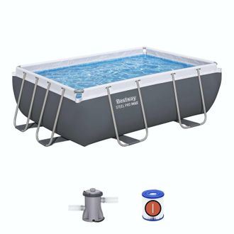 Bestway Kit De Piscina Fuera De Tierra Tubular Bestway - Steel Pro Max - 282 X 196 X 84 Cm - Rectangular (filtro De Cartucho, 1 Cartucho)