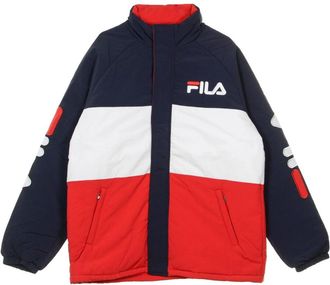 Fila Gewatteerd Herenjack Zwart/Rood/Wit - Heren - Winterjassen - Veelkleurig - L - Jassen