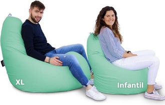 Happers Happers - Puff Pera Relax Polipiel Menta Infantil Menta