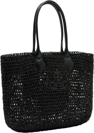 Vivienne Westwood Womens Alana Tote Black Raffia