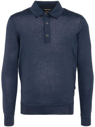 Tom Ford Polo a maniche lunghe - Blu