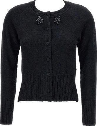 Simone Rocha Cardigan con decorazione - Nero
