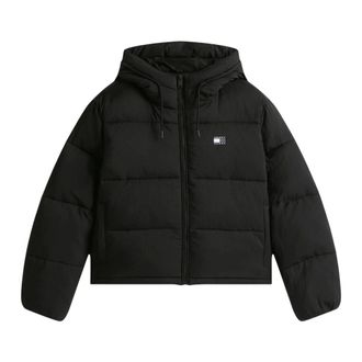 Tommy Jeans TJW Hooded Puffer Jacket - Dames - Jassen - Zwart - Maat: M Nylon