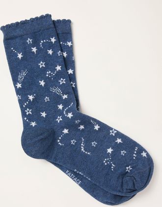 Fat Face FatFace Navy Star Socks