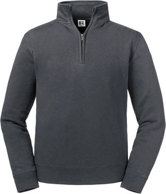Russell Athletic Russell Heren Authentieke Kwartier Ritssweatshirt (Konvooi Grijs)