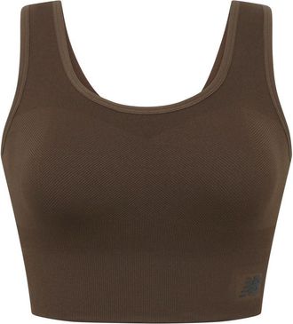 New Balance Womens Seamless Sports Bra, Chocolate Brown, XXL