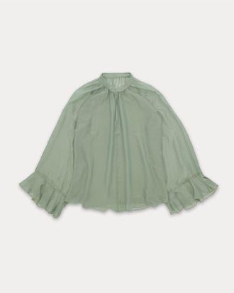 Fortela Ambre Cotton Silk Blouse in Light Green at Nordstrom, Size 42 Eu