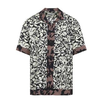 Dries Van Noten Short Sleeve Shirts, male, Multicolor, Size: L Carltone Shirt