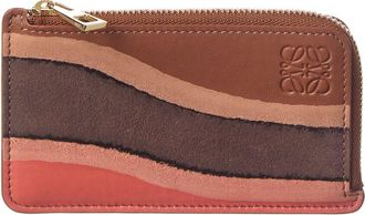 Loewe Coin Landscape Leather & Suede Card Holder