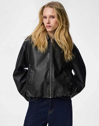 Pieces Giacca bomber nera-Nero