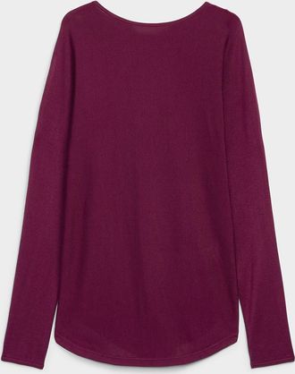Contemporaine Womens Rounded hem lightweight sweater