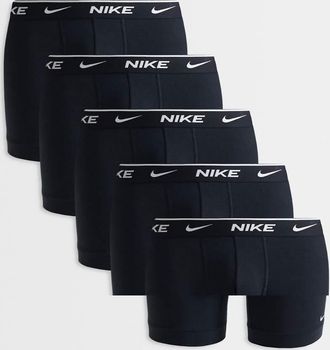 Nike Essential - Confezione da 5 boxer in cotone neri-Nero