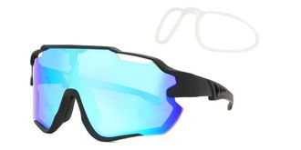 SmartBuy Collection Single Lens Full Rim TR90 Mens Prescription Sunglasses Black Size 145 - SmartBuy Collection